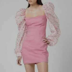 Atoir Revolve The Madison Cocktail Dress in Primrose puffer sleeve mini size 10